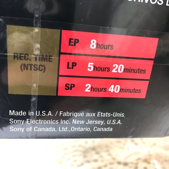 Bundle of 5 - Sony T-160 8 Hours in EP Mode Blank Video Cassette NWT - Picture 6 of 9
